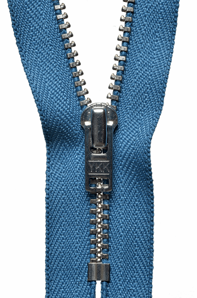 Metal Trouser Zip - Slate Blue 145 (Red tag)